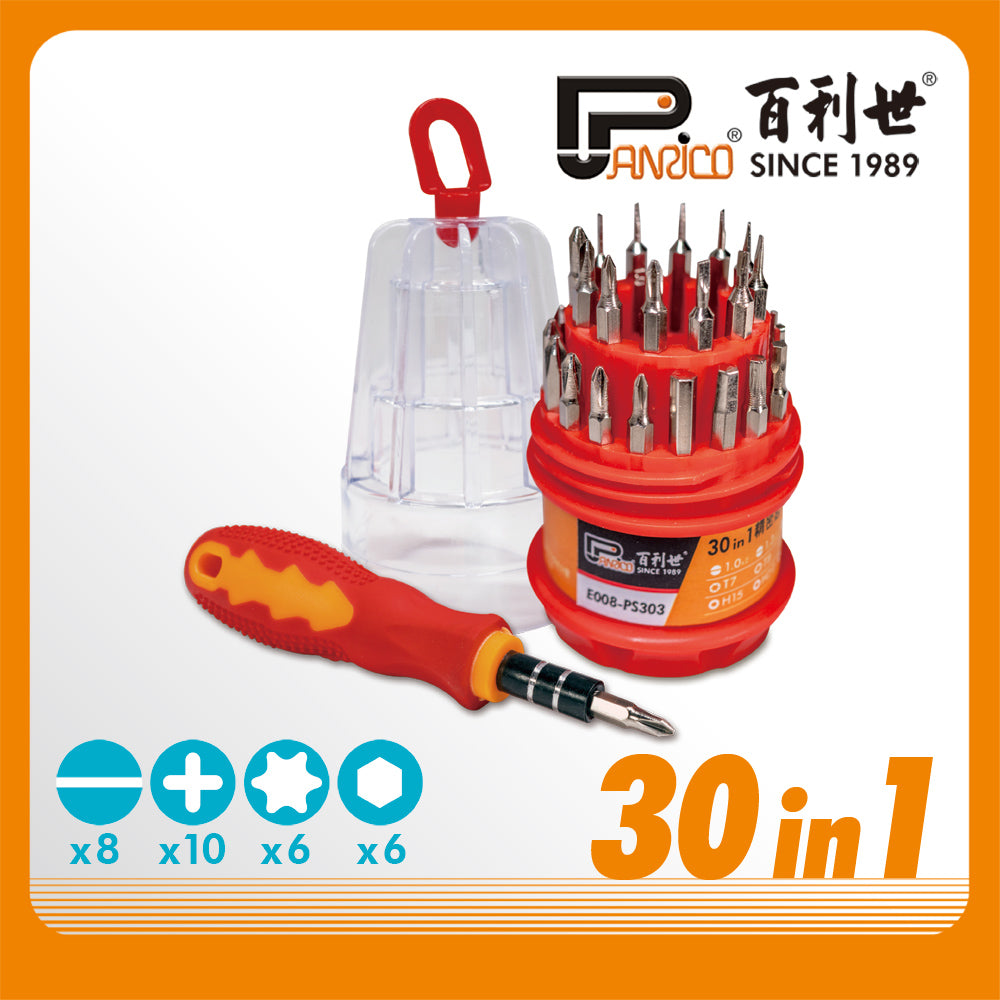 30-in-1 Tower Precision Screwdriver Set (E008-PS303)