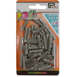 DIY nylon nail set MN nylon bolt set plastic plug nylon wall bolt plastic gecko plastic anchor bolt (MN52550)