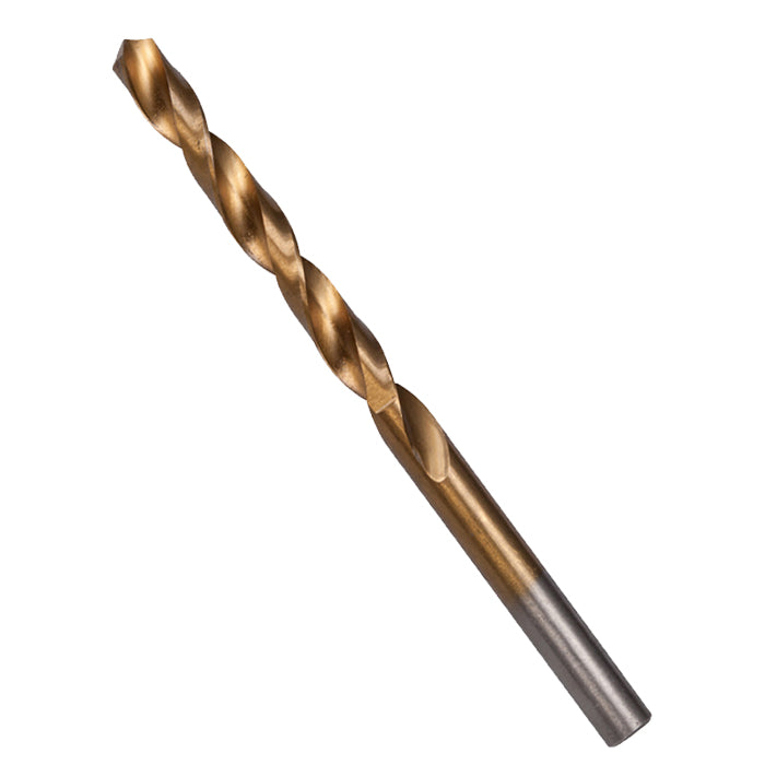 High speed steel titanium plated straight shank drill bit (AE013015)