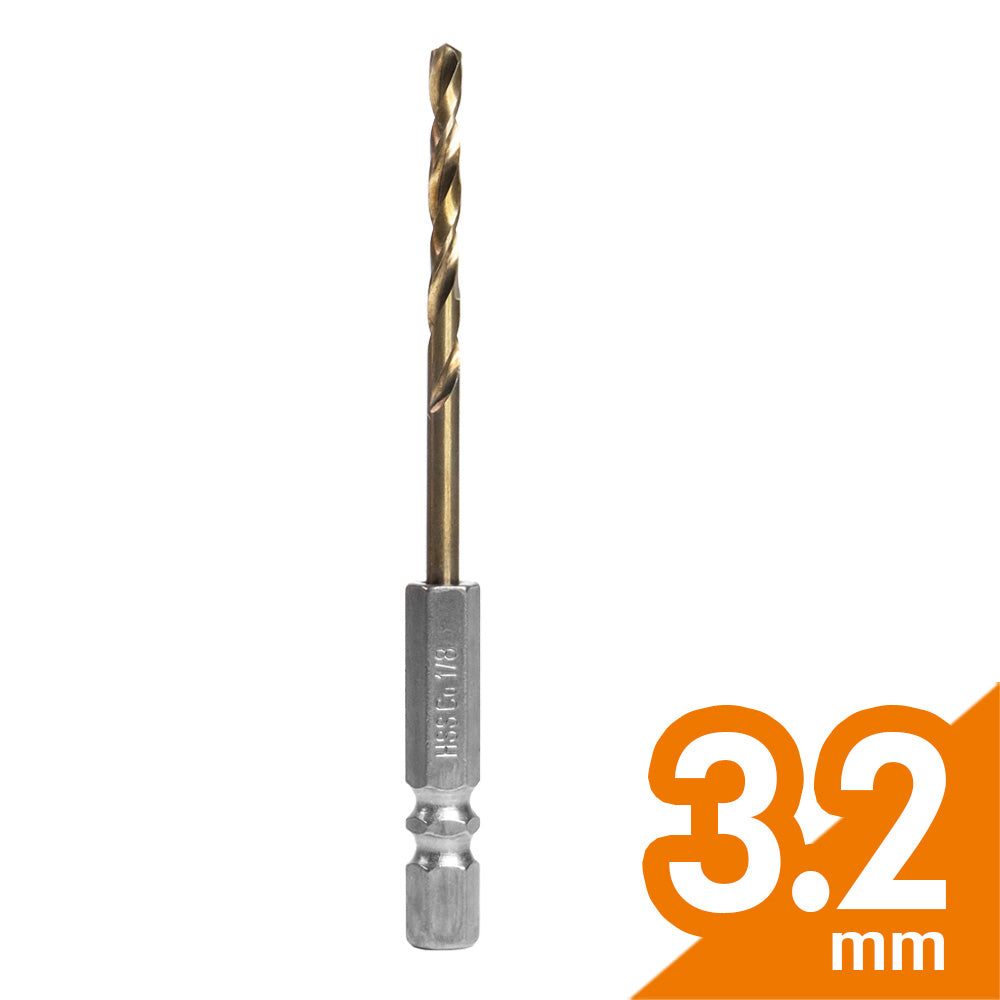 HSS含鈷六角軸鑽頭 3.2mm