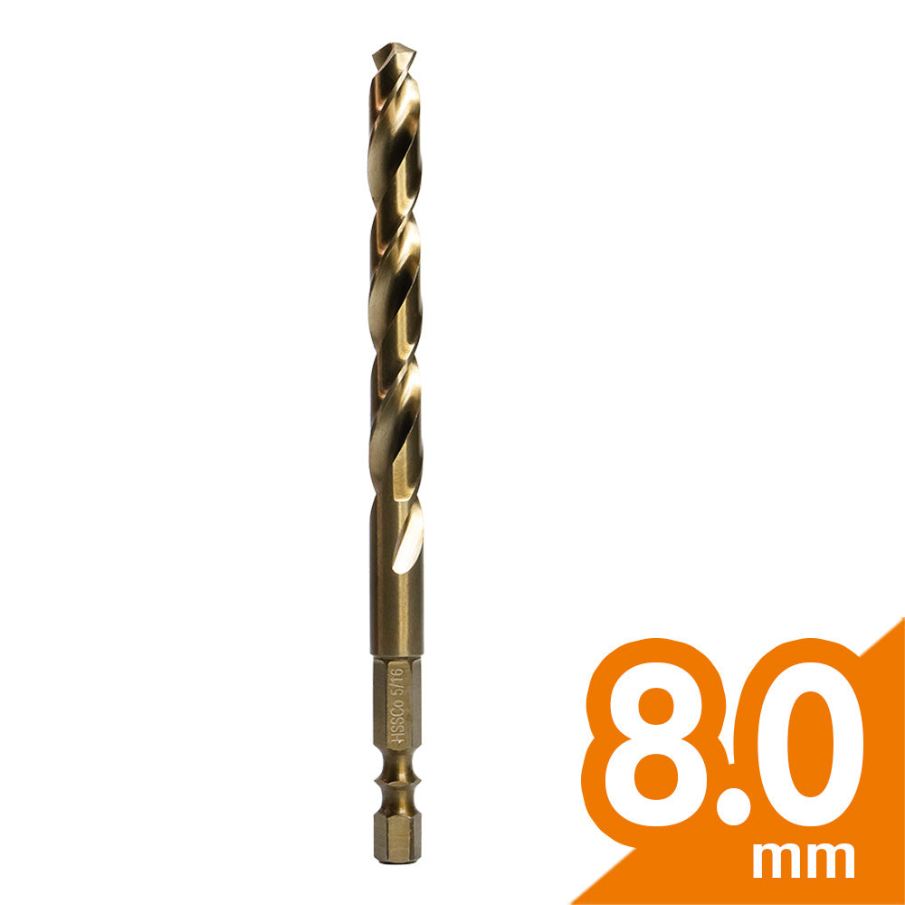 HSS含鈷六角軸鑽頭 8.0mm
