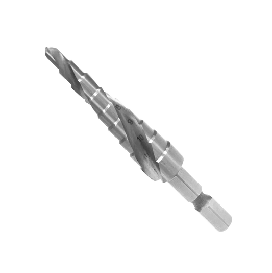 4-12mm HSS step drill tail for 9-step white iron (AS2-090412)