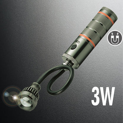 A62A 3W LED工作燈 磁吸手電筒 蛇管燈(大頭)