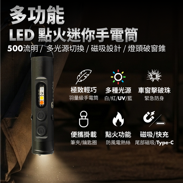 多功能 LED 點火迷你手電筒 (BI-LW-M00005)