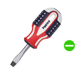 Professional Grade American Flag Slotted Screwdriver 6.0x38mm Long (FM56-10386)