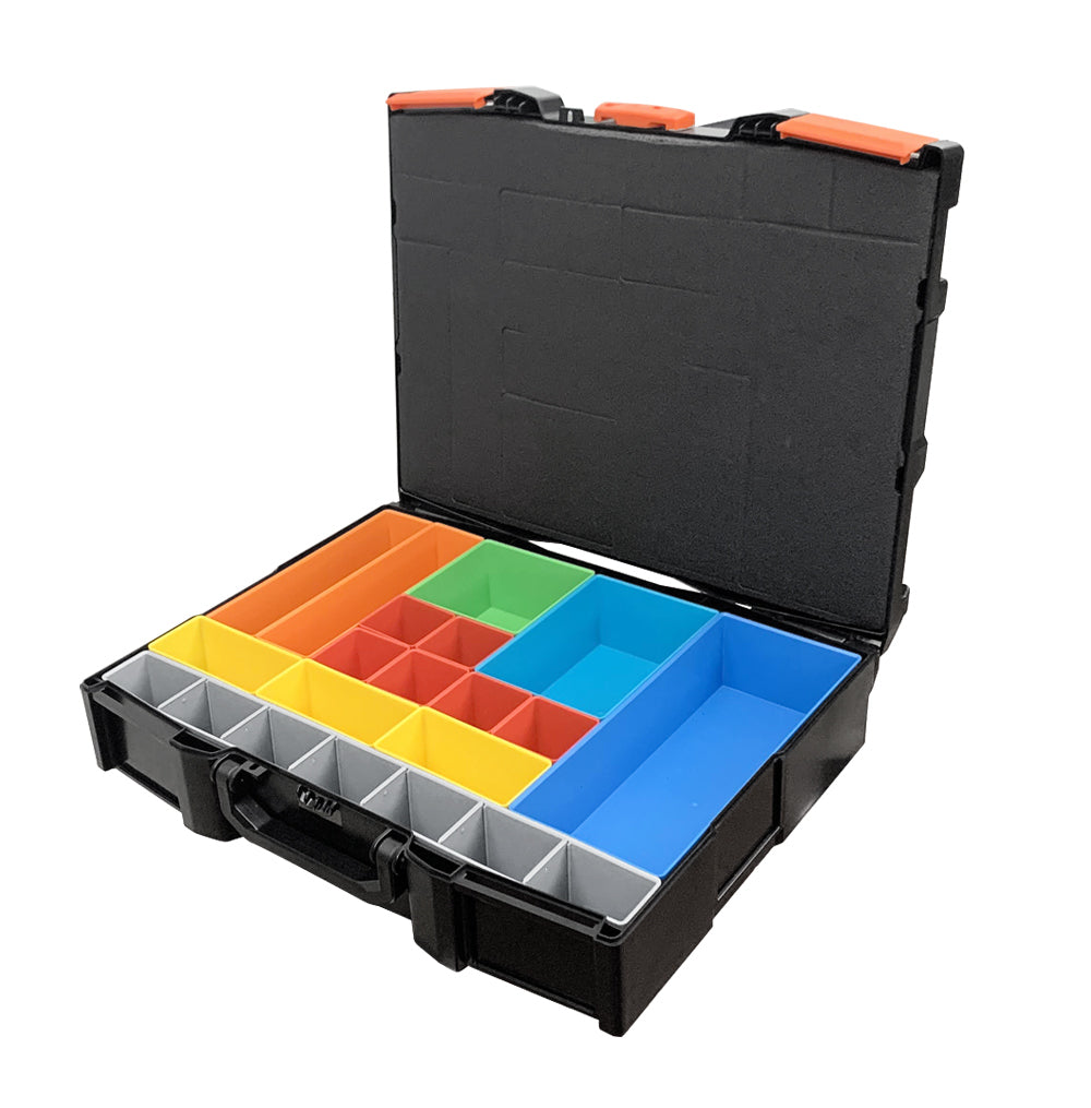 Small stacking tool box stackable system tool box contains 15 parts storage compartment made in Taiwan (FM6A-DT-S0001)