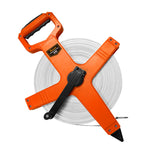 100M玻璃纖維捲尺 皮尺 布尺 D型握把設計