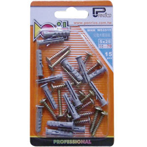 DIY nylon nail set wood screw set MNK nylon bolt set wood screw set plastic plug wood screw set plastic gecko wood screw set (MNKW52515) 