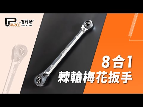 8合1 雙向多功能快速梅花套筒棘輪扳手(FM8230008)